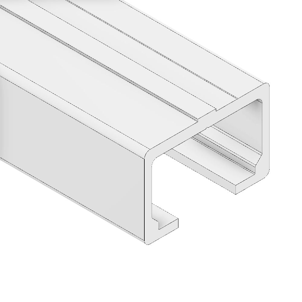 10-830-0-12IN MODULAR SOLUTIONS PART<BR>SLIDING DOOR RAIL , CUT TO THE LENGTH OF 12 INCH